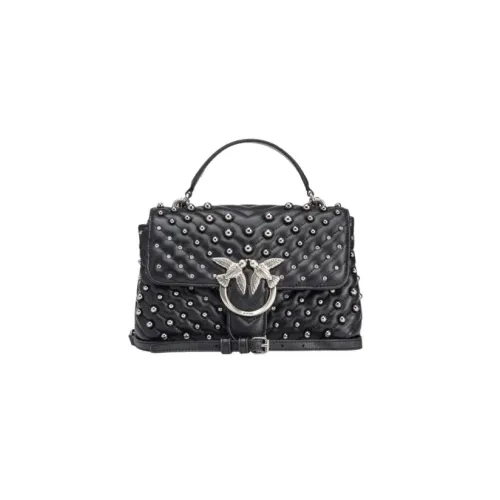 Pinko , Quilted Mini Lady Love Bag with Boule and Rhinestone Embellishments ,Black female, Sizes: ONE SIZE