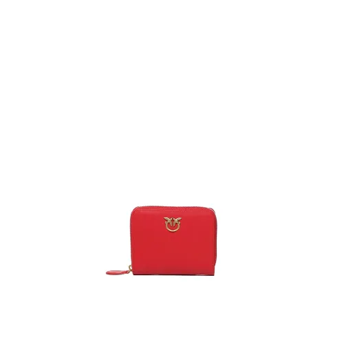 Pinko , Red Square Zip-Around Wallet ,Red female, Sizes: ONE SIZE