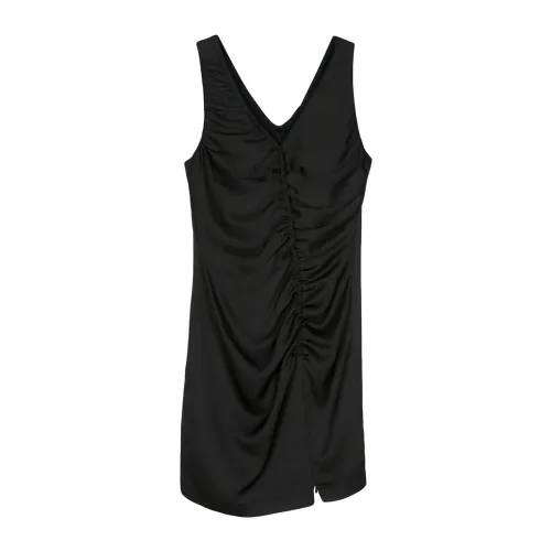 Pinko , Satin Mat Limousine Dress ,Black female, Sizes: