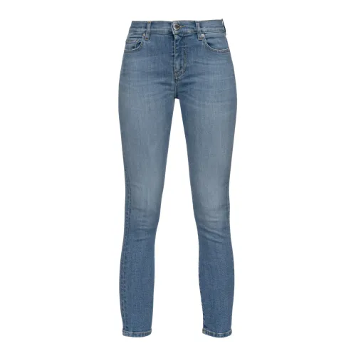 Pinko , Skinny stretchy blue denim jeans ,Blue female, Sizes: