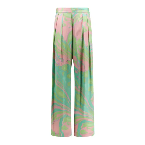 Pinko , Splash Print Viscose Trouser ,Multicolor female, Sizes: