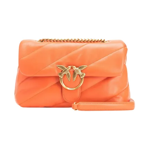 Pinko , Stylish Leather Handbag ,Orange female, Sizes: ONE SIZE