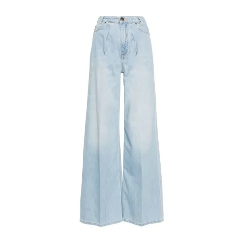 Pinko , Wide Leg Light Denim Jeans ,Blue female, Sizes: