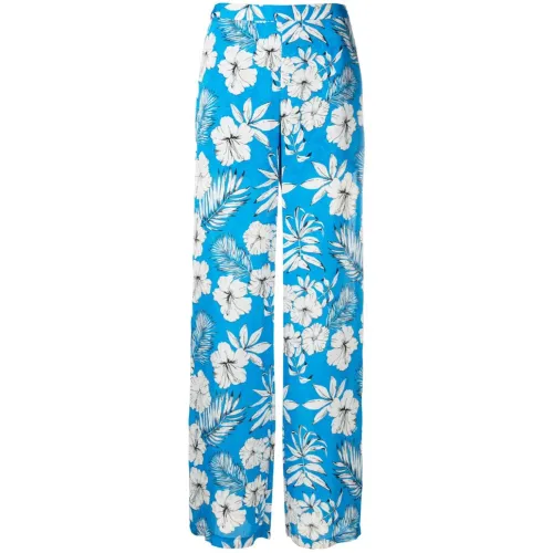 Pinko , Wide Trousers ,Blue female, Sizes: