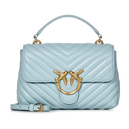 Pinko , Womens Bags Handbag Clear Blue Ss24 ,Blue female, Sizes: ONE SIZE