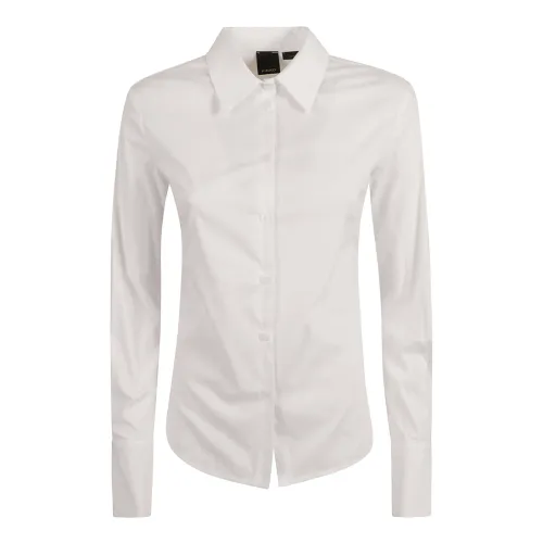Pinko , Womens Clothing Shirts Bianco Brill. Aw23 ,White female, Sizes: