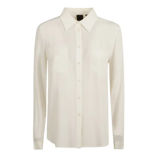 Pinko , Womens Clothing Shirts Bianco-gelato Vaniglia Aw23 ,White female, Sizes: