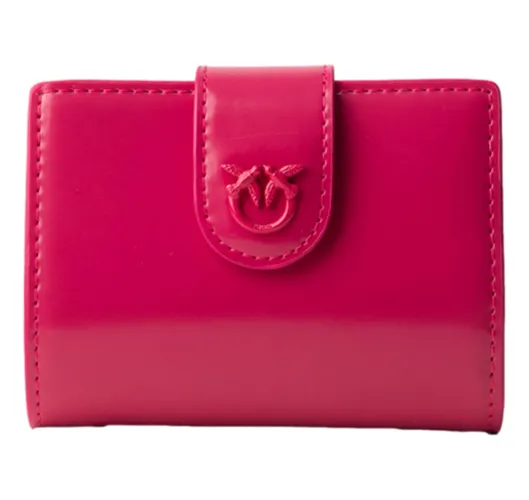 Pinko Women's Glossy Brushed Leather Wallet Billfold