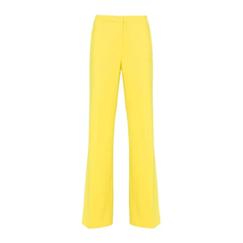 Pinko , Yellow Wide Leg Trousers ,Yellow female, Sizes: