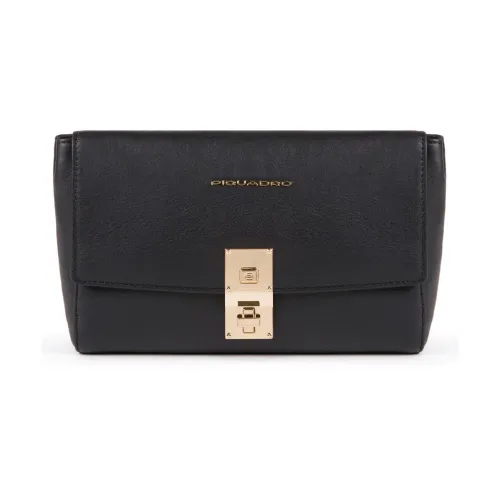 Piquadro , Black Leather Handbag with 2 Compartments ,Black female, Sizes: ONE SIZE