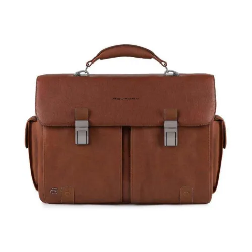 Piquadro , Brown Leather Handbag Briefcase for Computer ,Brown unisex, Sizes: ONE SIZE