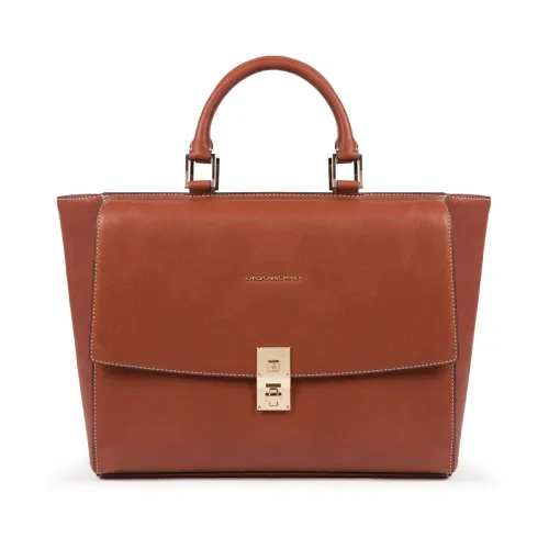 Piquadro , Brown Leather Women`s Handbag ,Brown female, Sizes: ONE SIZE