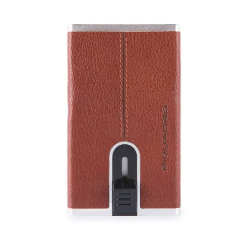 Piquadro , Credit card holder with Sliding System ,Brown male, Sizes: ONE SIZE