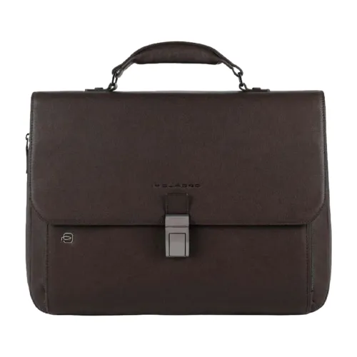 Piquadro , Dark Brown Handbag with Smart Tracker ,Brown unisex, Sizes: ONE SIZE