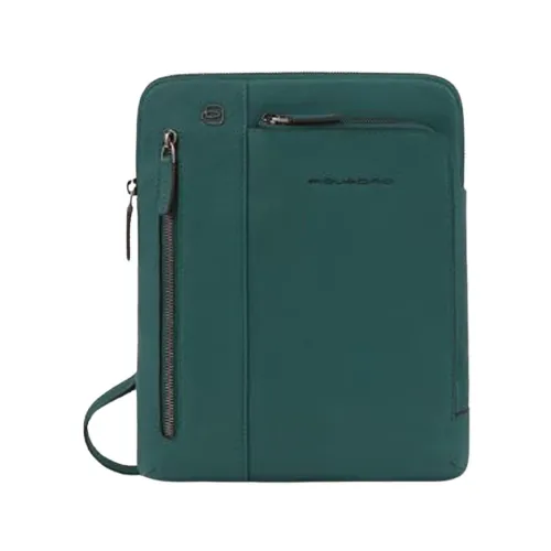 Piquadro , Men Bags Shoulder Bag Green Ss23 ,Green male, Sizes: ONE SIZE