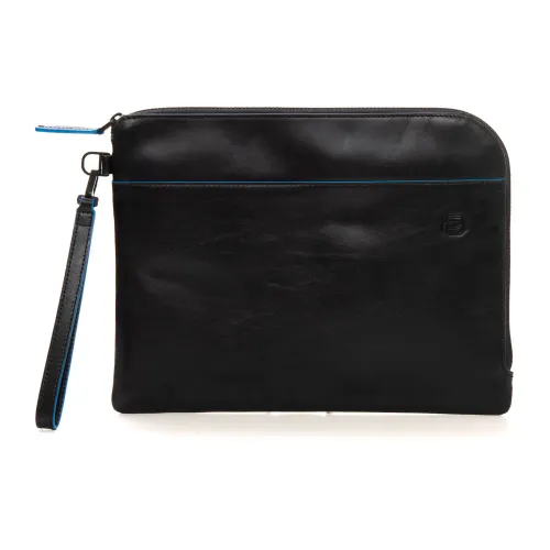 Piquadro , Pochette in leather ,Black male, Sizes: ONE SIZE