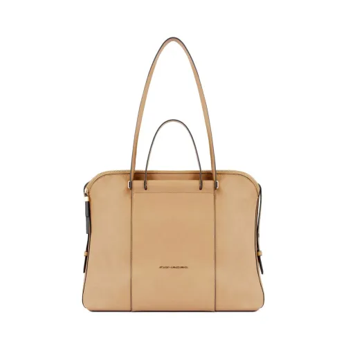 Piquadro , Women`s Bags Handbag Beige Ss22 ,Brown female, Sizes: ONE SIZE