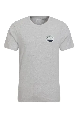 Pitlochry Mountain Mens Cotton T-Shirt - Grey