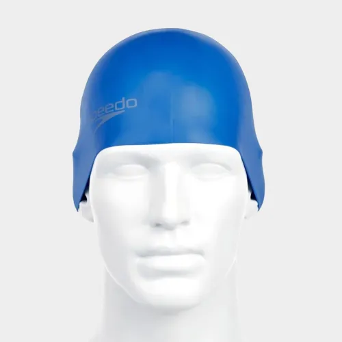 Plain Moulded Swimming Cap, Blue