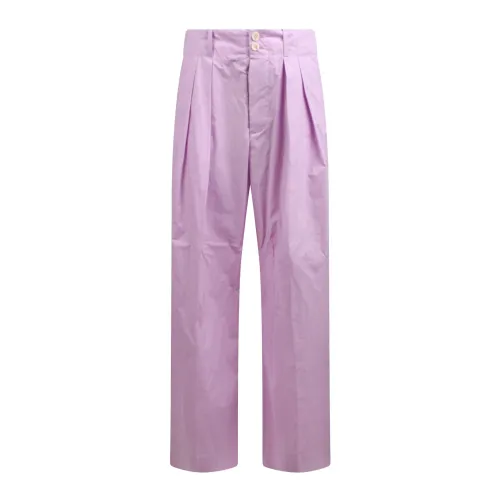 Plan C , Lilac Wide-Leg Trousers ,Purple female, Sizes:
