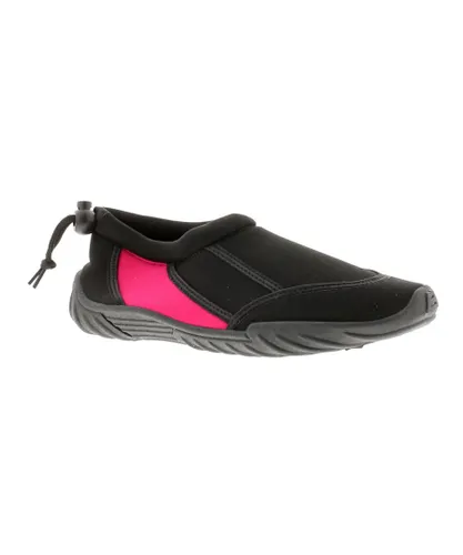 Platino Womens Aqua Shoes Rockpool Slip On black pink Neoprene