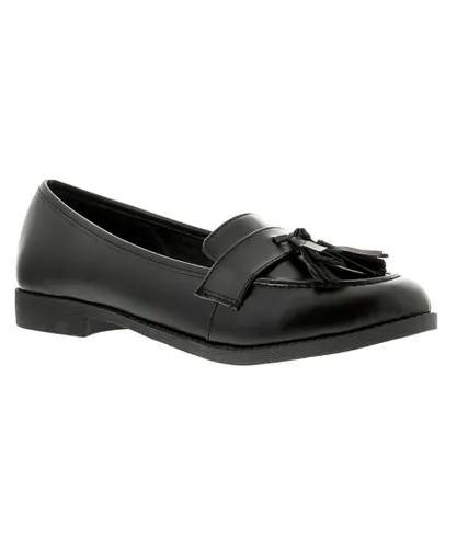 Platino Womens Shoes teasle Slip On black Pu