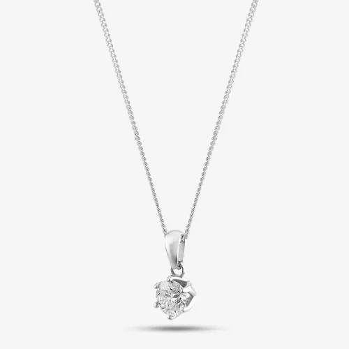 Platinum 0.50ct Brilliant Cut Diamond Pendant Necklace 5639P/PL/QD50