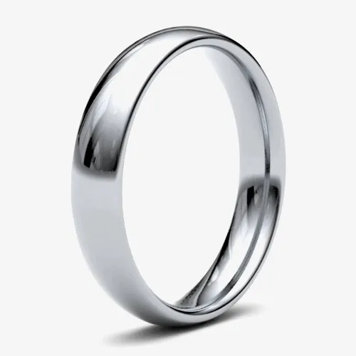Platinum 4.0mm Medium Court Wedding Ring 4GMC-PT