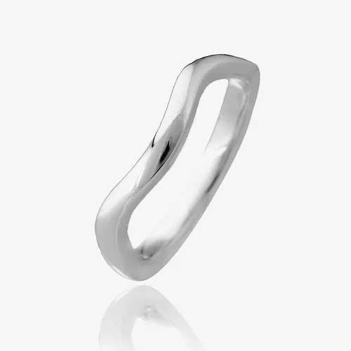 Platinum 4mm Wave Wedding Ring WR1-1010(4.0)