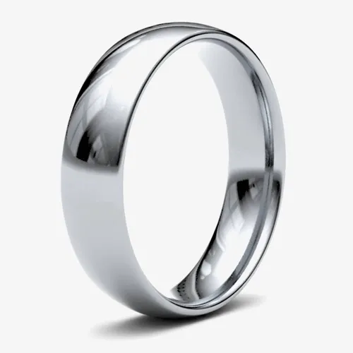 Platinum 5.0mm Light Court Wedding Ring 5GLC-PT
