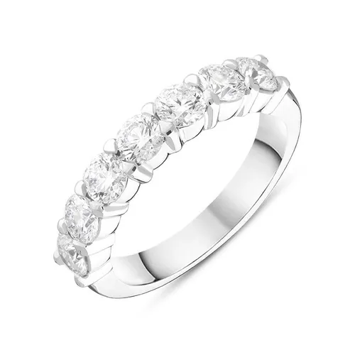 Platinum Brilliant Cut 1.52ct Diamond Half Eternity Ring