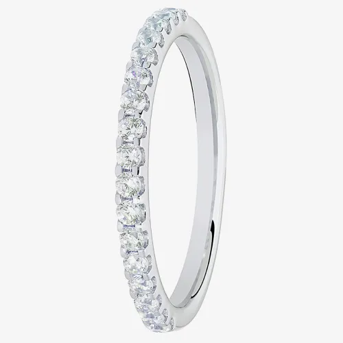 Platinum Diamond Half-Eternity Wedding Ring (L) RMW-170-050-033-PT L