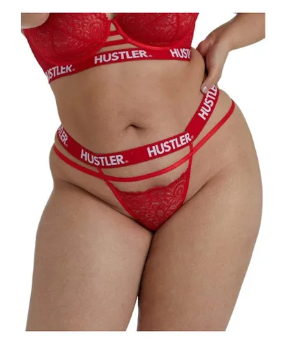 Playful Promises Womens PPHUSCC052R Hustler Curve Lace Thong - Red