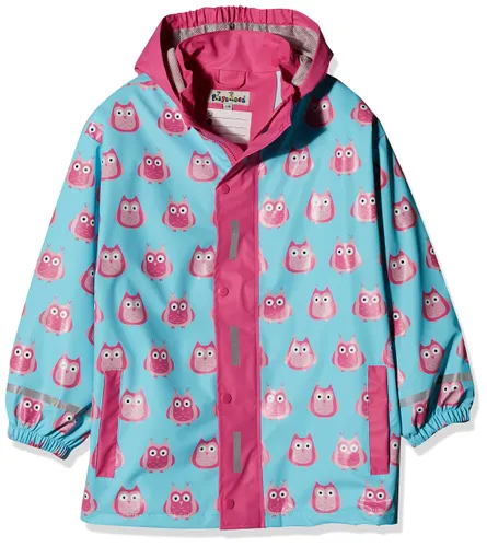 Playshoes Girl's Waterproof Owl Rain Jacket