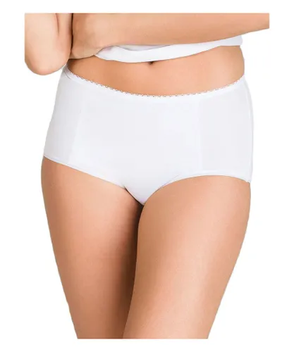 Playtex Womens Basic 95% Cotton Lift Maxi Brief - White