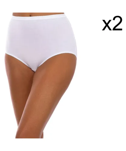 Playtex Womens Pack-2 Organic Bio Maxi Panty - White