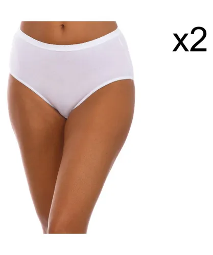 Playtex Womens Pack-2 Organic Bio Midi Panty - White
