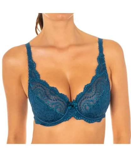 Playtex Womens Underwired non-padded lace bra 05832 woman - Blue