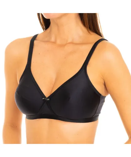 Playtex Womenss non-wired bra with cups P6390 - Black Polyamide