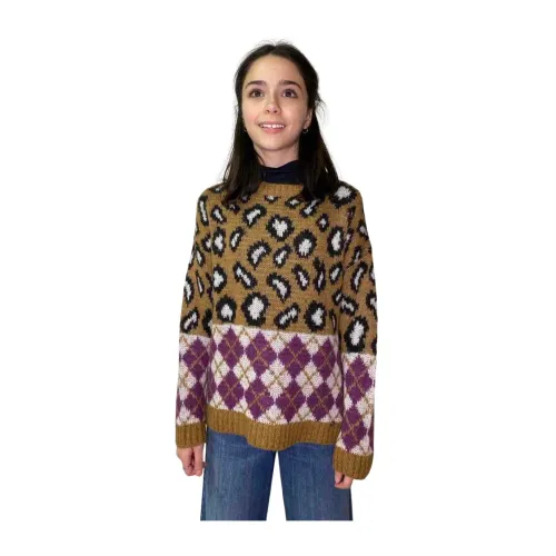 Please , Patterned Sweater ,Multicolor female, Sizes: