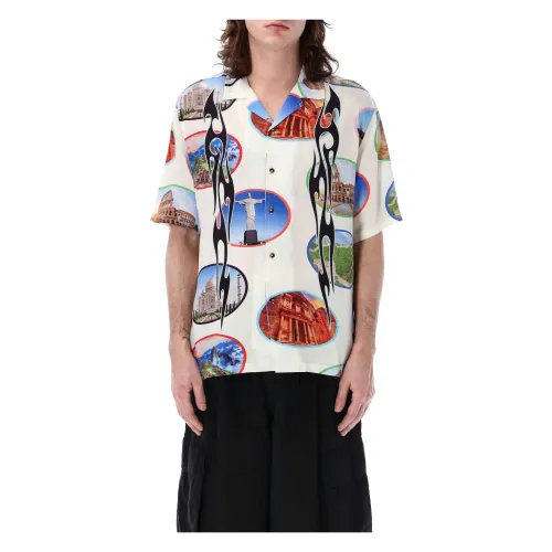 Pleasures , Camp Bowling Shirt ,Multicolor male, Sizes: