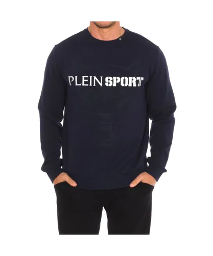 Plein Sport FIPSG600 Mens long-sleeved crew-neck sweatshirt - Blue