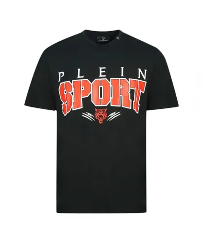 Plein Sport Mens Bold Logo Black T-Shirt Cotton