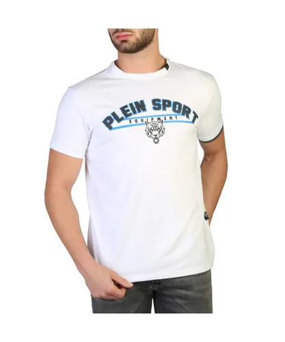 Plein Sport Mens Equipment White T-Shirt Cotton