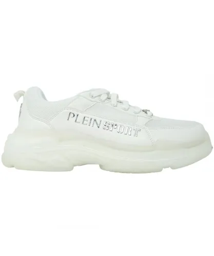 Plein Sport Mens Logo White Sneakers