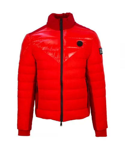 Plein Sport Mens Plain Quilted Red Jacket