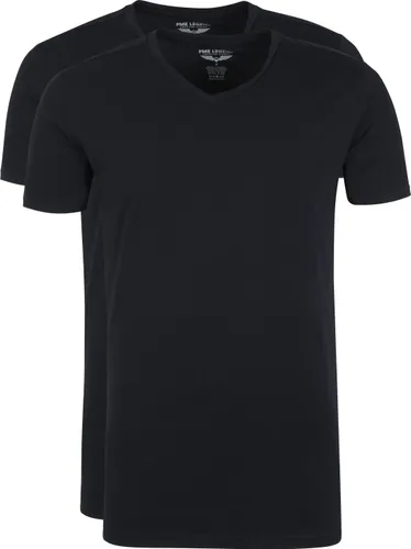 PME Legend Basic T-shirt 2-Pack V-Neck Black