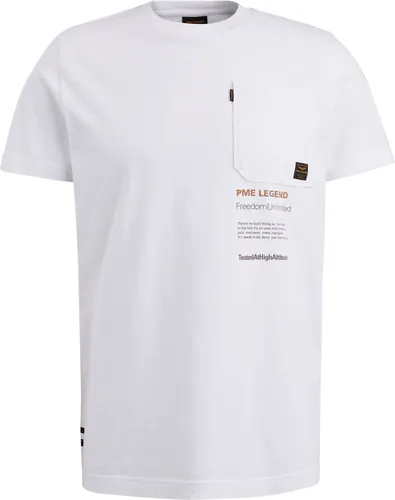 PME Legend Jersey T Shirt Chest Pocket  White