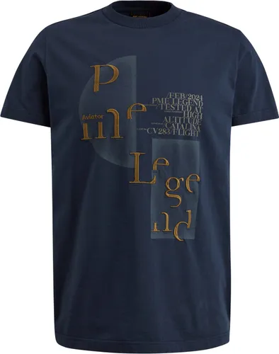 PME Legend Jersey T Shirt Print Navy  Blue Dark Blue