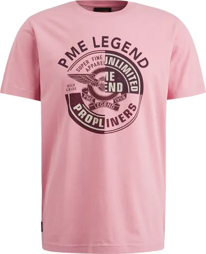 PME Legend Single Jersey T Shirt Print Pink